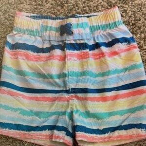 Colorful Striped Kids Swim Shorts